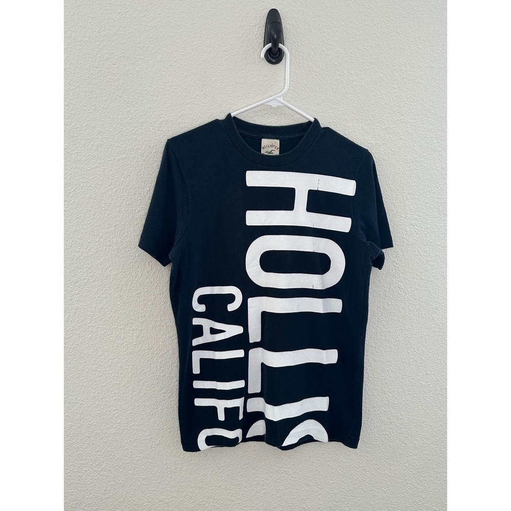 Hollister Y2K Graphic T-Shirt Mens Small Blue Short Sleeve California Surf